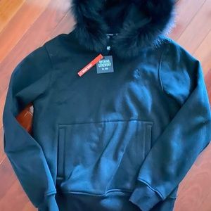 Opening Ceremony Fur trim hoodie